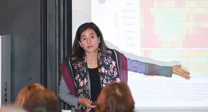Santos durante la charla realizada la semana pasada.
