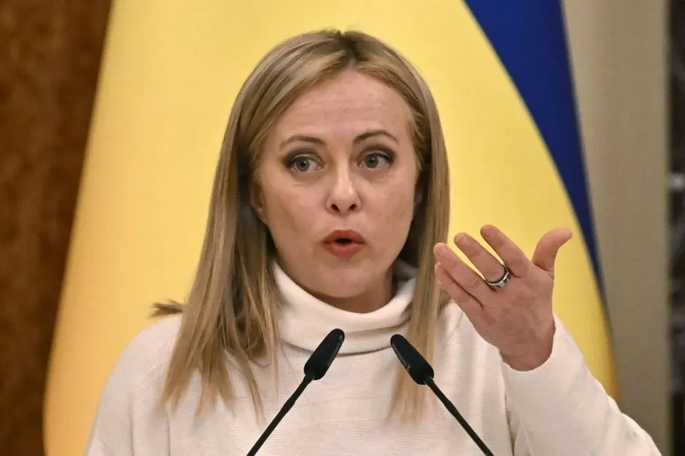 La primera ministra de Italian, Giorgia Meloni