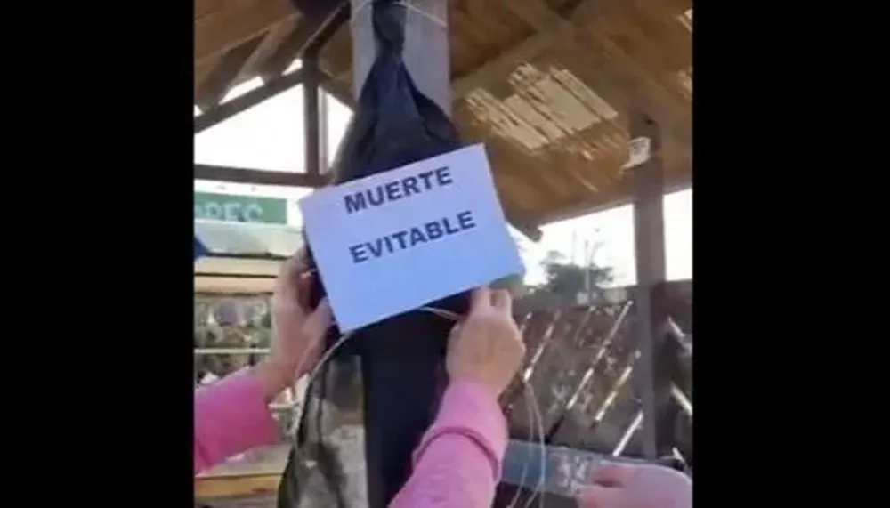 Militantes del Frente Amplio en Canelones se manifestaron sobre la avenida Giannattasio