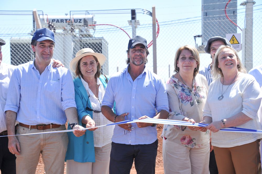 Lacalle Pou, el presidente de la República, en el acto inaugural de una nueva obra de la UTE.