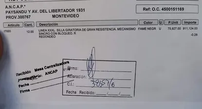 Ancap explicó por qué pagó US$ 33.000 por 12 sillas para su refinería