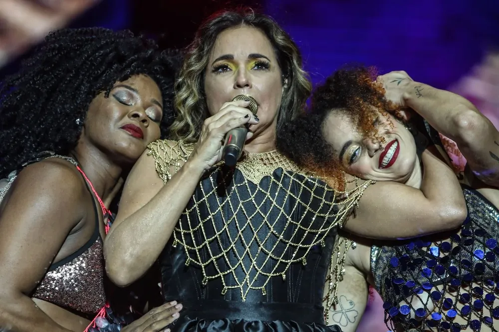 Daniela Mercury durante el show de este domingo