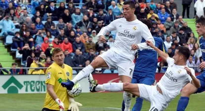 Cristiano Ronaldo, marcó un gol en la goleada de Real Madrid en Getafe