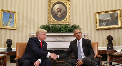 Donald Trump y Barack Obama.