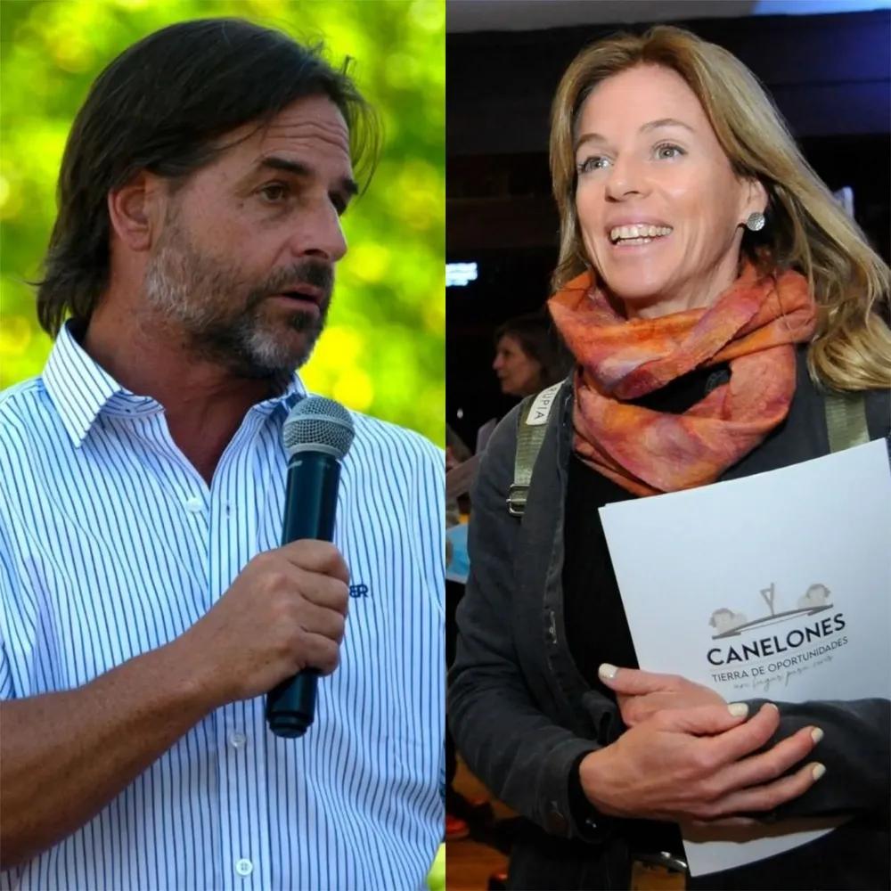 Lacalle Pou y Lorena Ponce de León