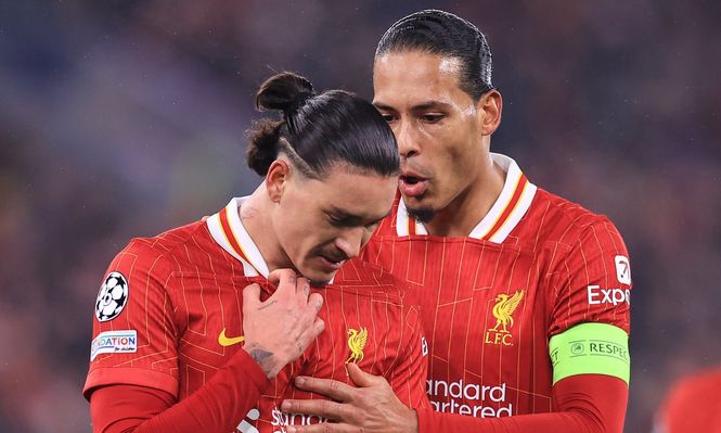 Darwin Núñez y Virgil van Dijk