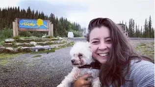 Sofía y Lesky cuando llegaron al estado número 50, Alaska.