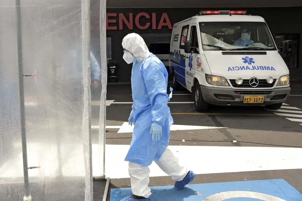 Trabajador de la salud en Quito, Ecuador