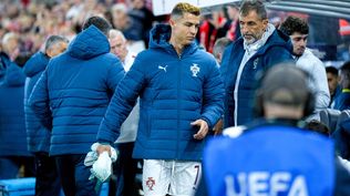 Cristiano Ronaldo en el banco del Portugal contra Noruega el pasado 27 de setiembre, correspondiente a la Liga de Naciones