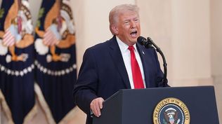 Donald Trump desplegó un discurso de victoria sobre EE.UU. en Irán.