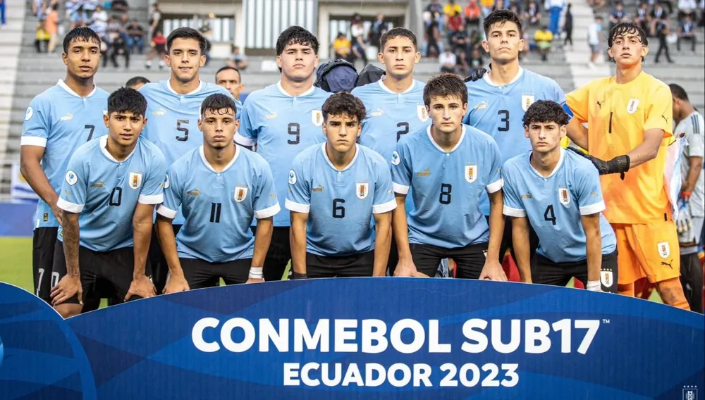 La selección uruguaya sub 17 tendrá su segunda presentación en el Campeonato Sudamericano