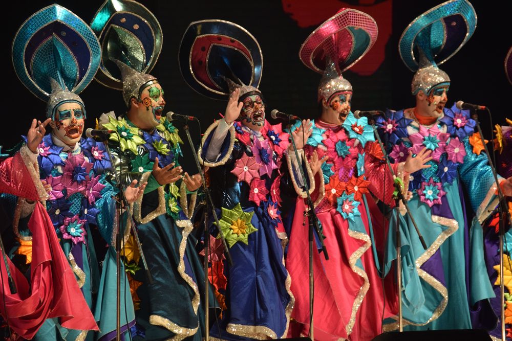 Concurso de carnaval, murga Jardín del Pueblo, de Paysandú.