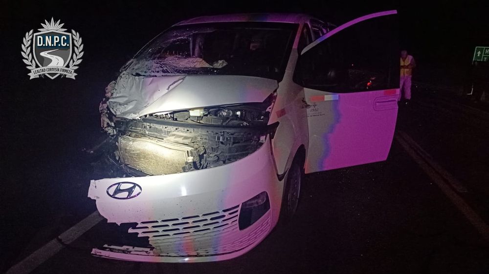 Camioneta de ASSE donde viajaba Álvaro Danza