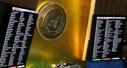 Votación el ingreso de Palestina en Naciones Unidas.