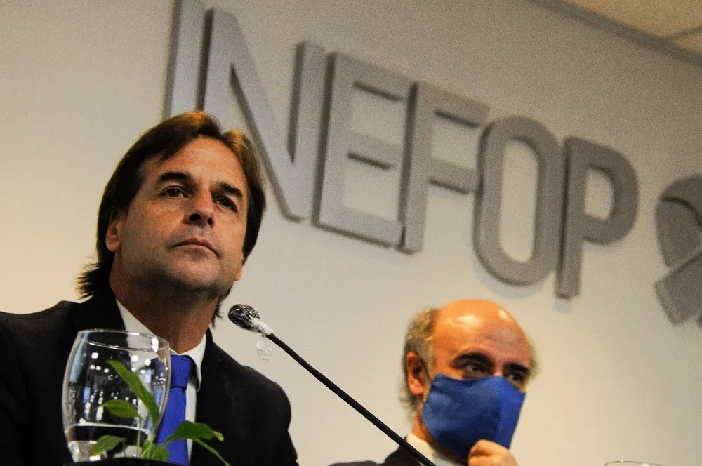 Luis Lacalle Pou y Pablo Mieres- Inefop