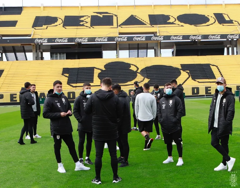 Los jugadores de la celeste estuvieron este sábado en el Estadio Campeón del Siglo