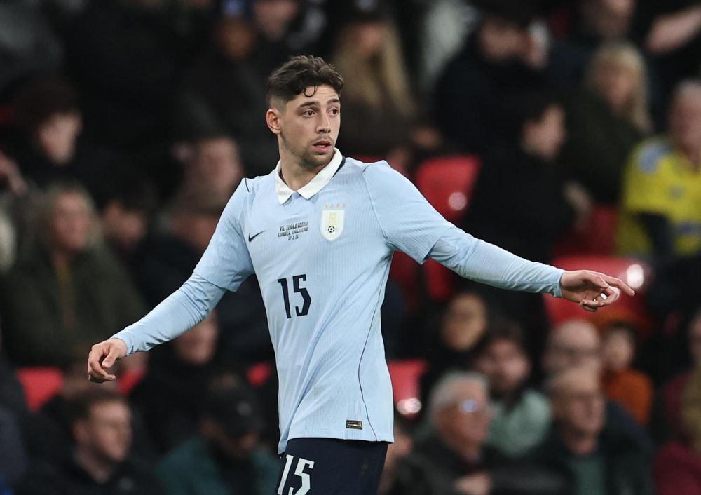 Federico Valverde en el partido ante Inglaterra en Wembley Federico Valverde en el partido ante Inglaterra en Wembley