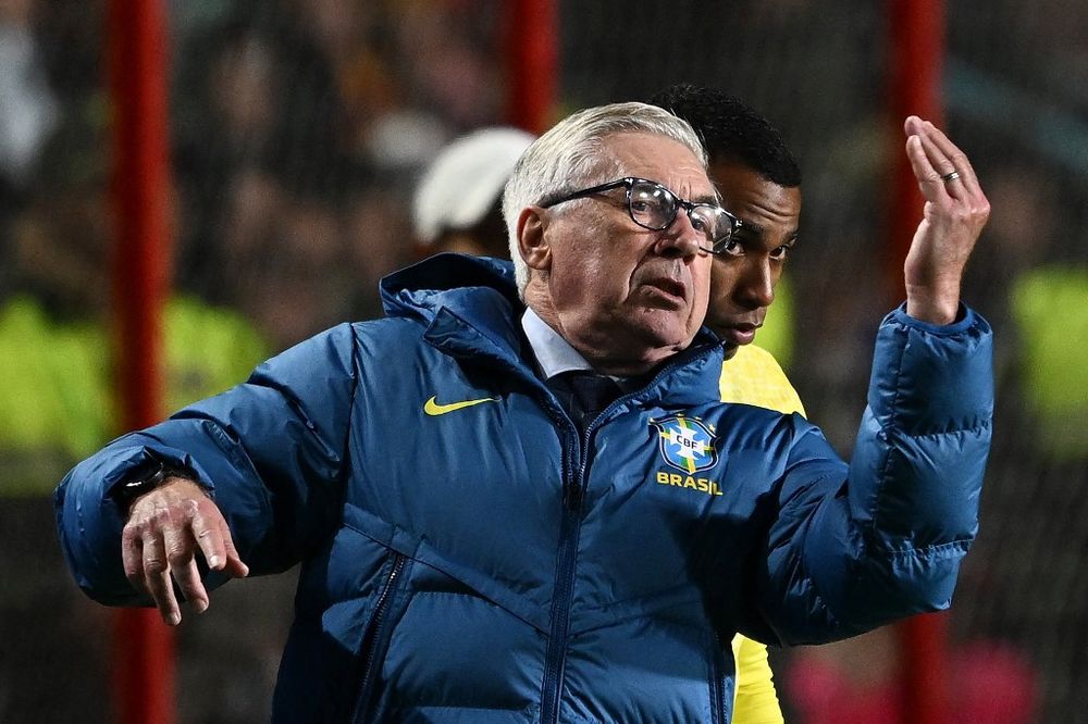 Carlo Ancelotti, DT de Brasil, en El Alto