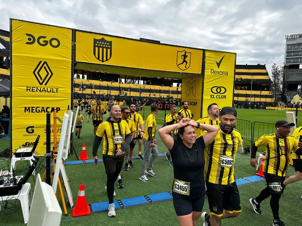 La llegada de la carrera de 5 k