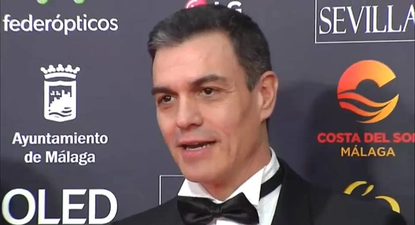 Pedro Sánchez, en los Premios Goya en Barcelona.