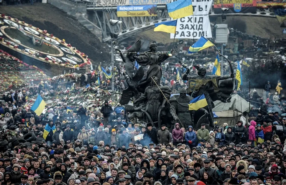 Las protestas volvieron a la plaza de la Independencia de Kiev
