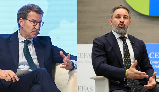 Santiago Abascal y Alberto Núñez Feijóo