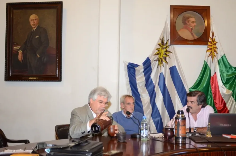 Aguerre en su visita a la Federación Rural, una reunión considerada como positiva por la gremial