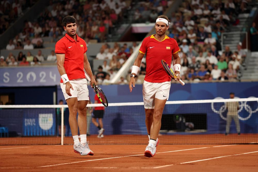 Carlos Alcaraz y Rafael Nadal.