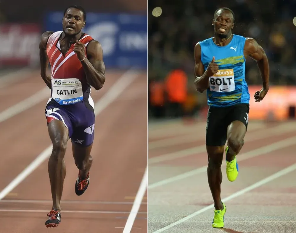 Justin Gatlin y Usain Bolt