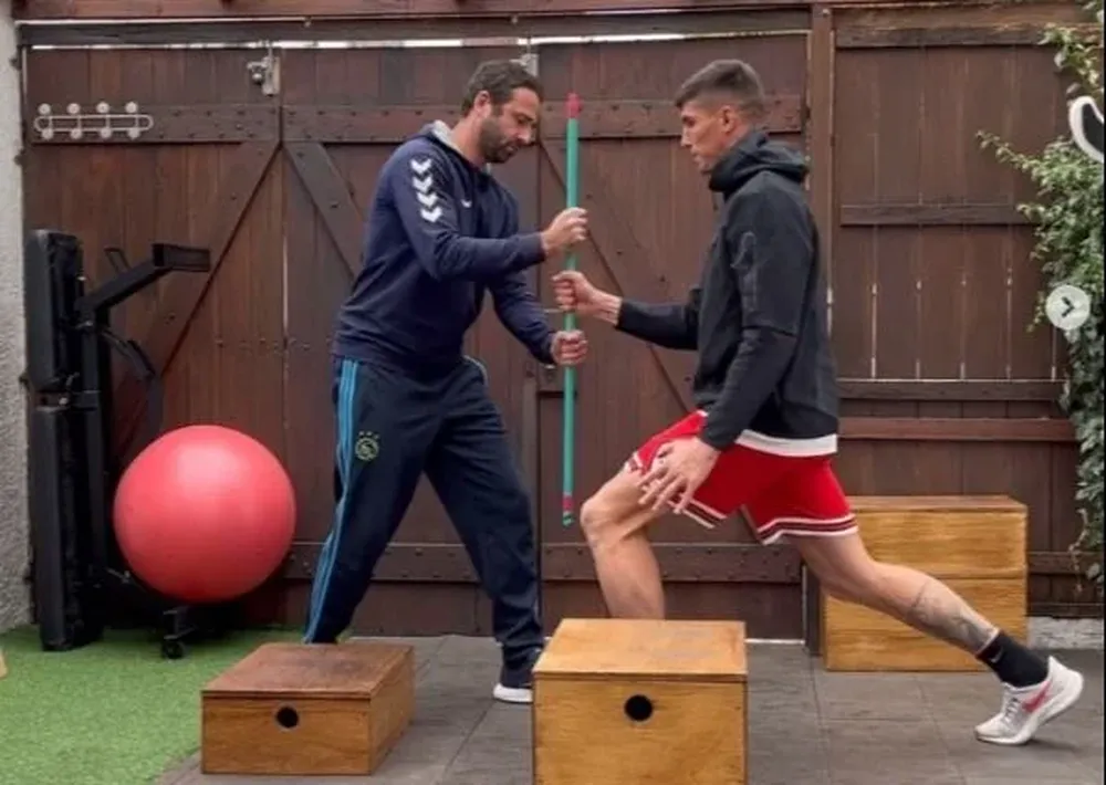 Sergio Rochet con el profe Ignacio Barboza Souto