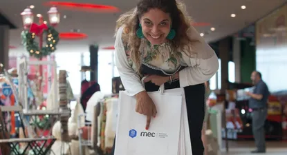 Ximena Piqué, presidenta de MEPRI en la edición 2017 de la feria Arte y Artesanía de Rivera.