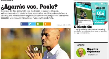 Así informa Olé el interés de Independiente por Paolo