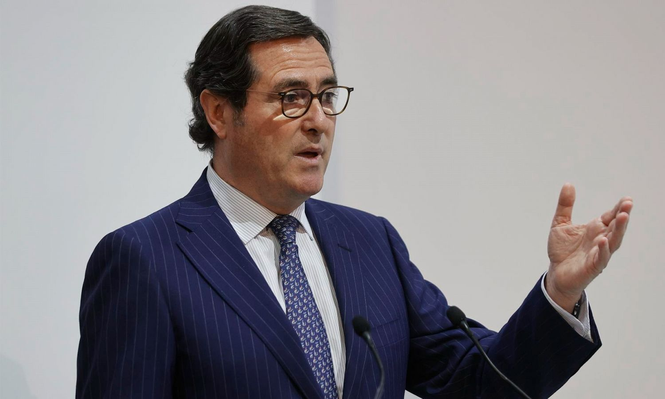 El presidente de la CEOE, Antonio Garamendi.