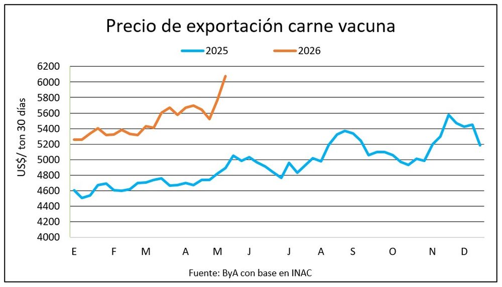 Carne vacuna logra precios soñados.