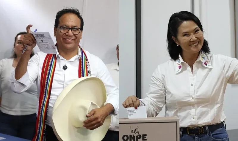 Elecciones en Perú: el país en suspenso con Sánchez y Fujimori separados por una diferencia mínima