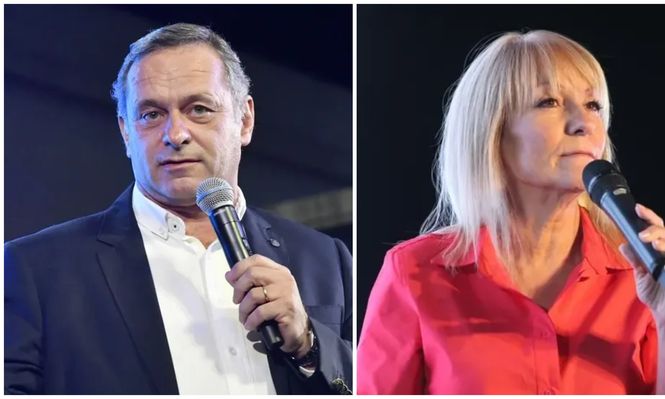 Álvaro Delgado y Carolina Cosse