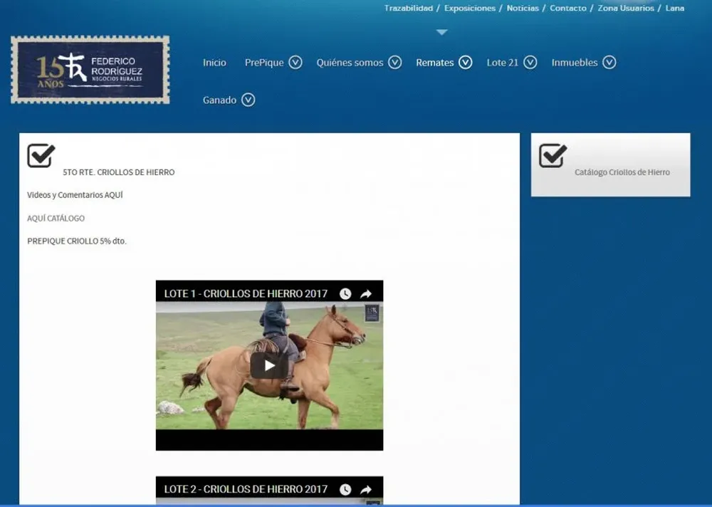 Se podrá preofertar en la web www.federicorodriguez.com