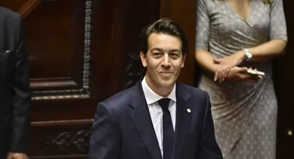 Juan Sartori en el Senado. Archivo
