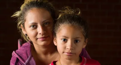 Migrantes centroamericanos en su pasaje por un albergue mexicano.