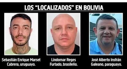 La foto difundida por la policía boliviana
