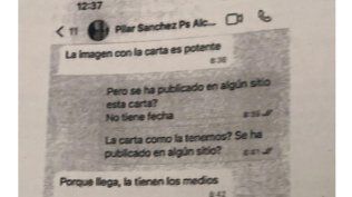 Qué dicen los whatsapp con la carta que Lobato recibió de Moncloa: Parece que me la ha dado la Fiscalía