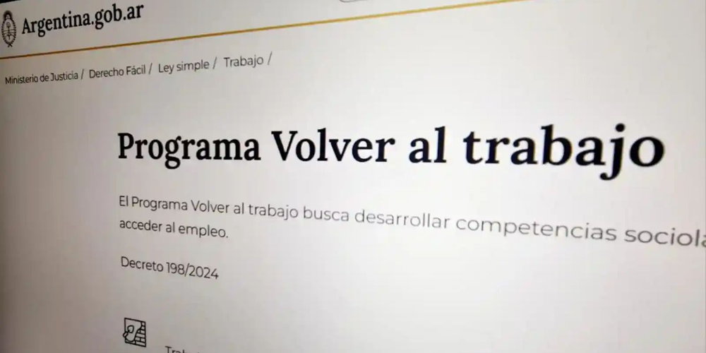El Ministerio de Capital Humano pagará el 9 de diciembre el monto mensual a los titulares de Volver al Trabajo El Ministerio de Capital Humano pagará el 9 de diciembre el monto mensual a los titulares de Volver al Trabajo