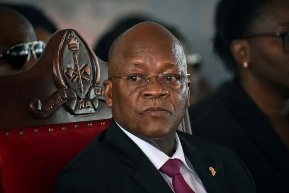 John Magufuli durante una ceremonia en Tanzania