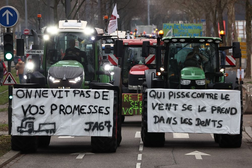 Agricultores: protestas en Francia.