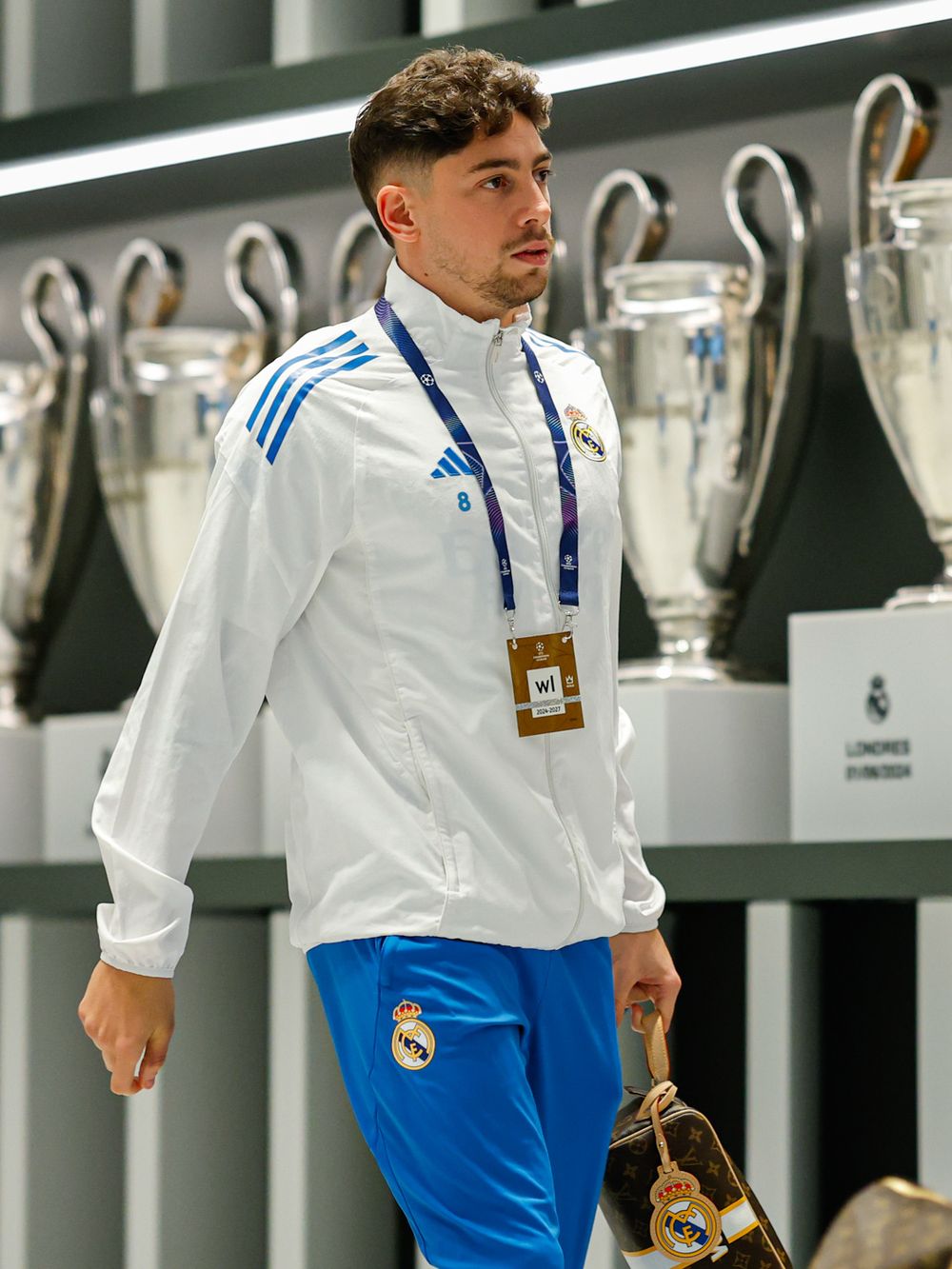 Federico Valverde en la previa de Real Madrid vs Manchester City