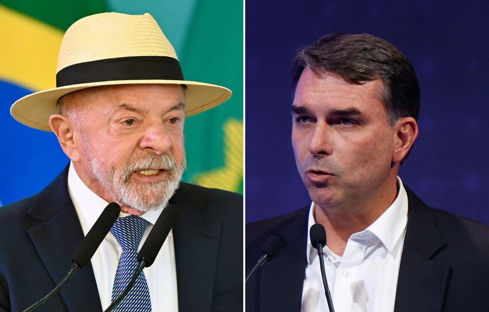 Luiz Inácio Lula da Silva y Flávio Bolsonaro.