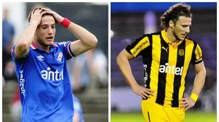 Leandro Barcia y Diego Forlán, derrotados en canchas chicas