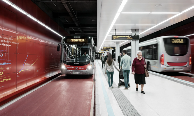 Render de cómo se vería el túnel por debajo de 18 de Julio