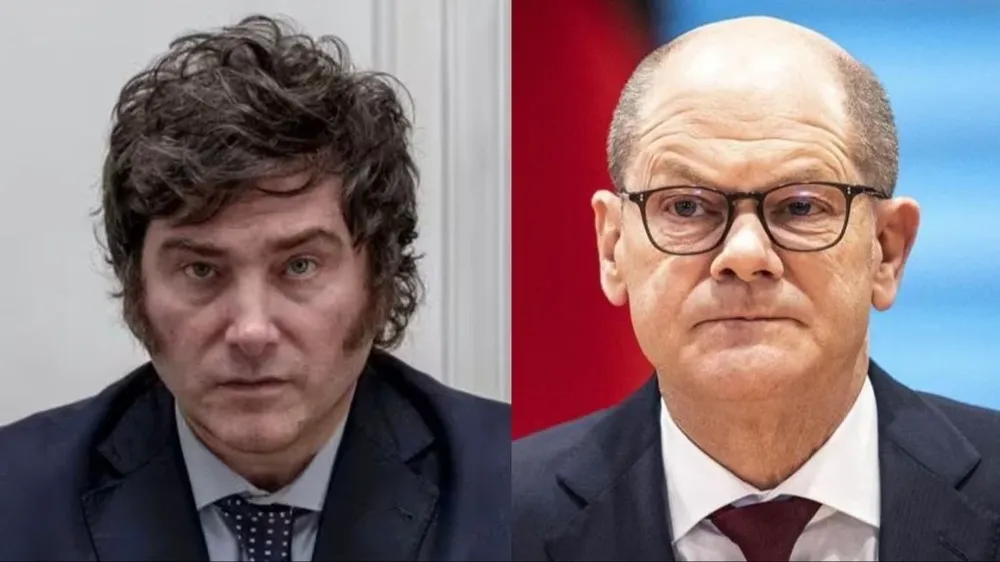 Javier Milei y Olaf Scholz