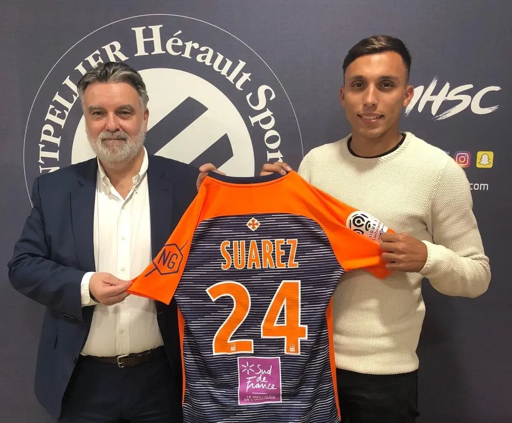 Mathías Suárez fue presentado como nuevo jugador de Montpellier